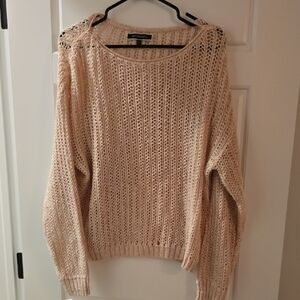 Open-Knit Cream Sweater